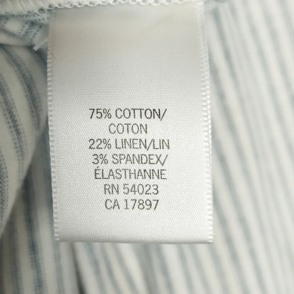 Banana Republic Striped Linen + Cotton Blend Pants